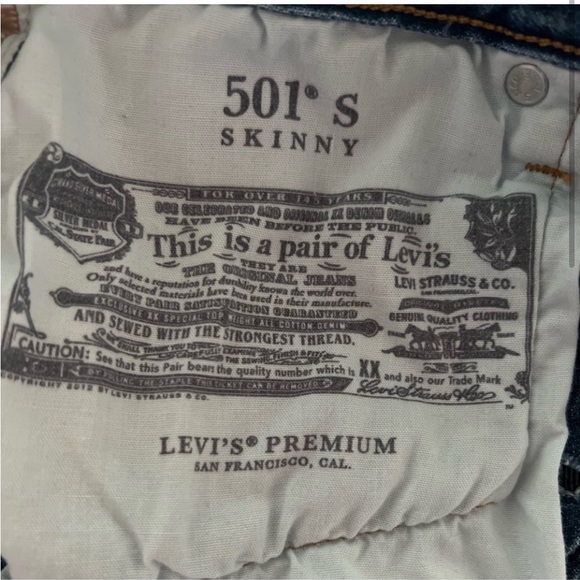 Levi’s ⚡️Classic 501 Skinny Highrise - Picture 3 of 5